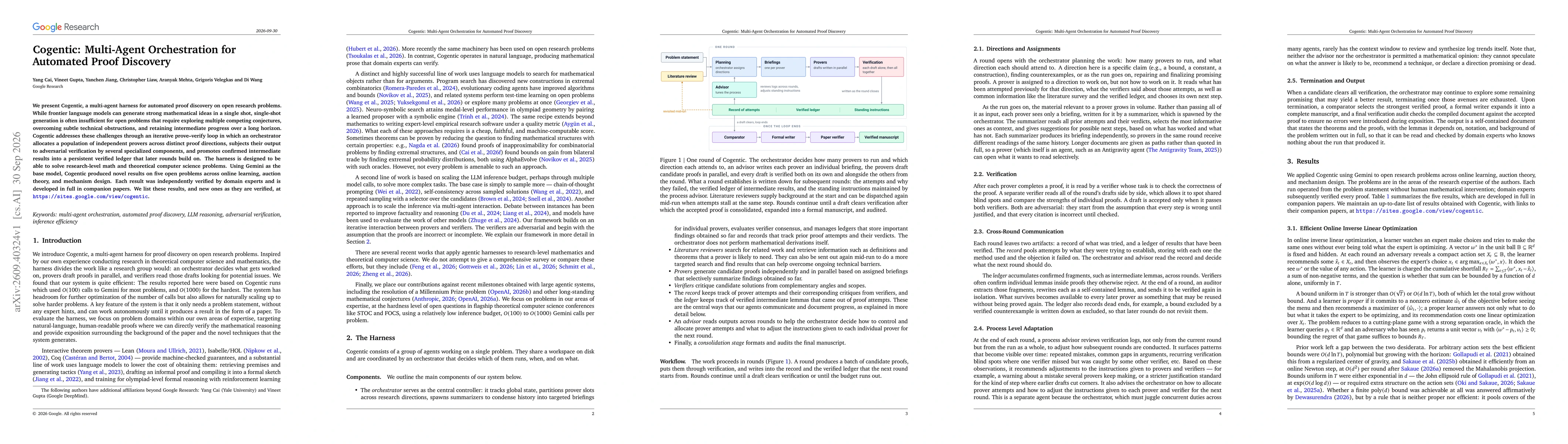 Thumbnail for Cogentic: Multi-Agent Orchestration for Automated Proof Discovery