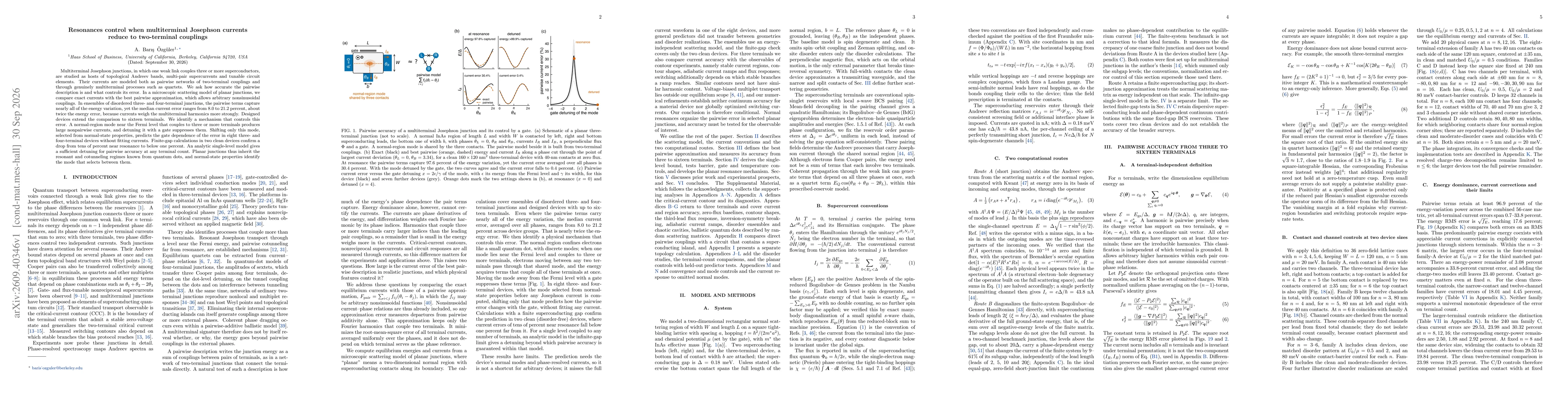 Thumbnail for Resonances control when multiterminal Josephson currents reduce to two-terminal couplings