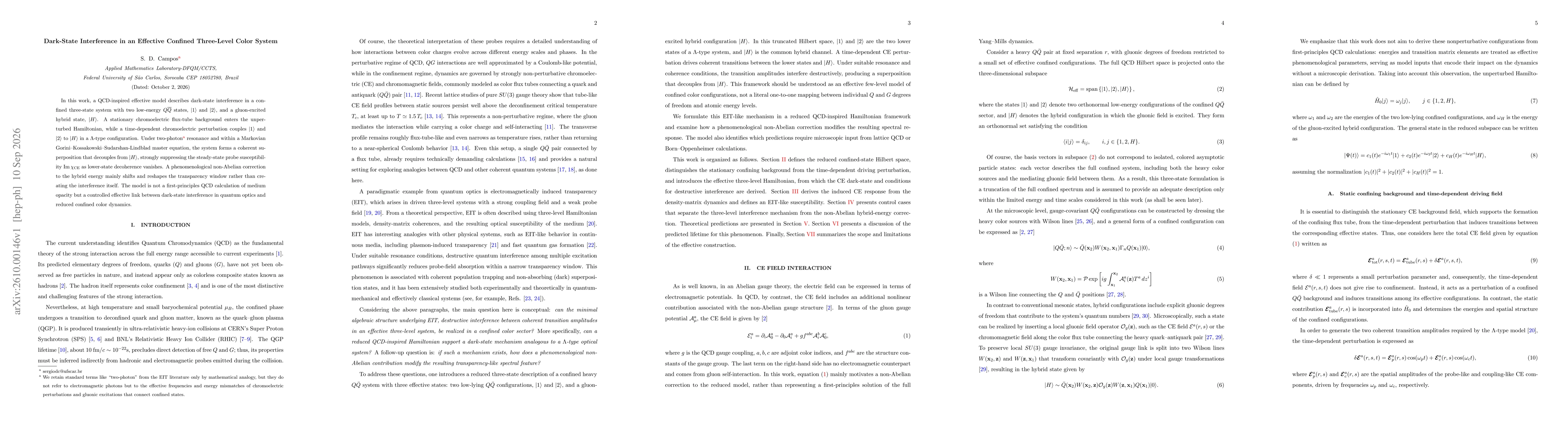 Thumbnail for Dark-State Interference in an Effective Confined Three-Level Color System