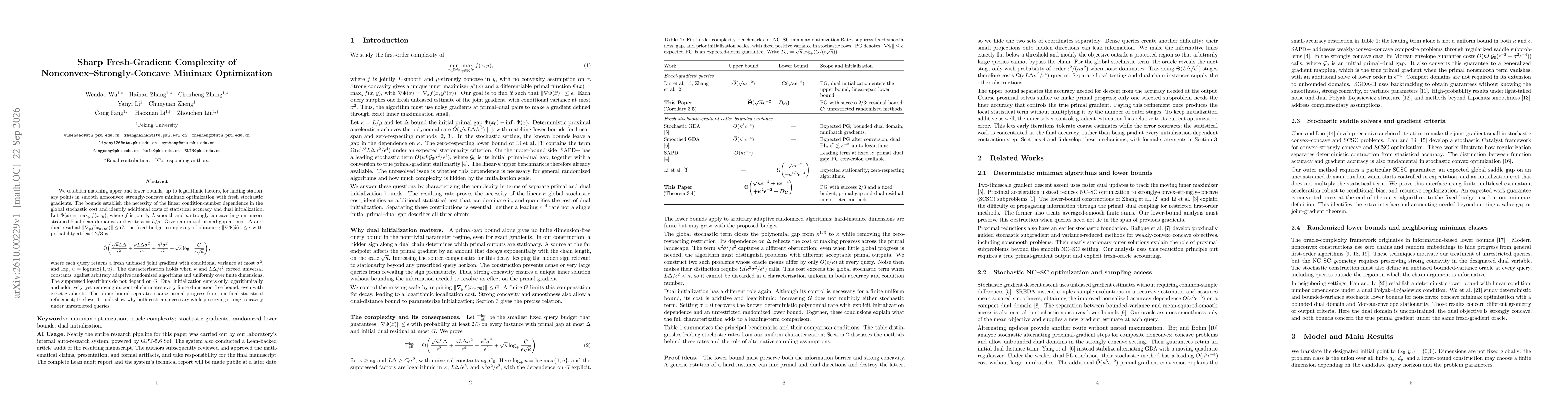 Thumbnail for Sharp Fresh-Gradient Complexity of Nonconvex-Strongly-Concave Minimax Optimization