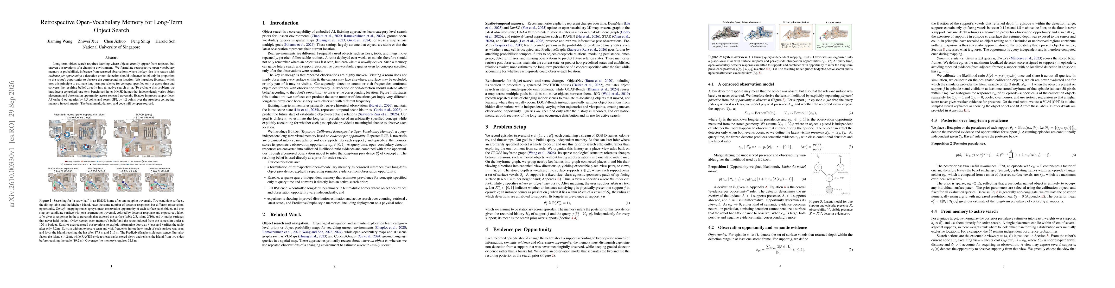 Thumbnail for Retrospective Open-Vocabulary Memory for Long-Term Object Search
