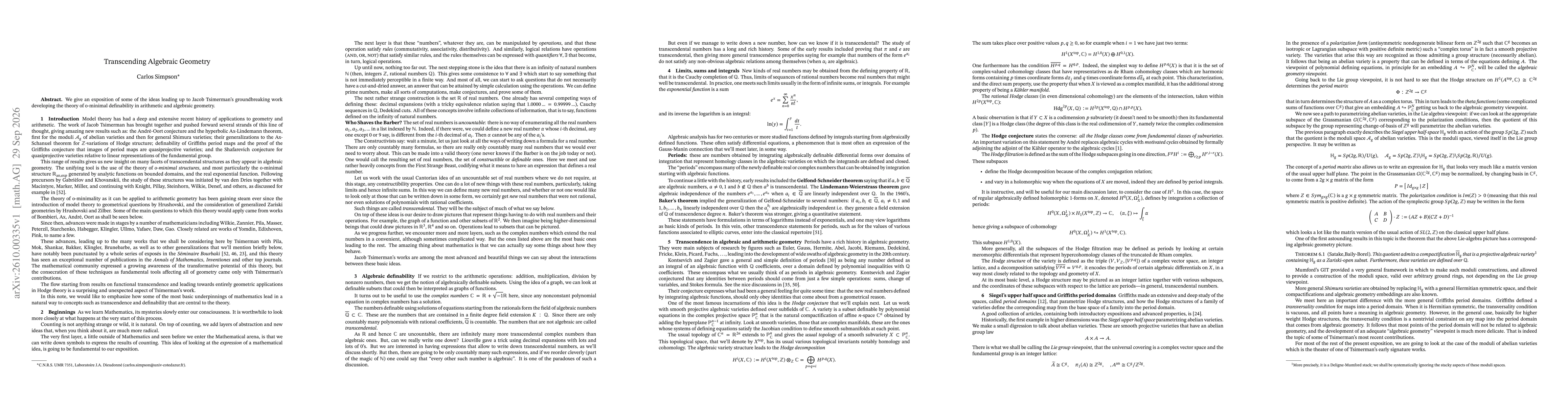Thumbnail for Transcending Algebraic Geometry