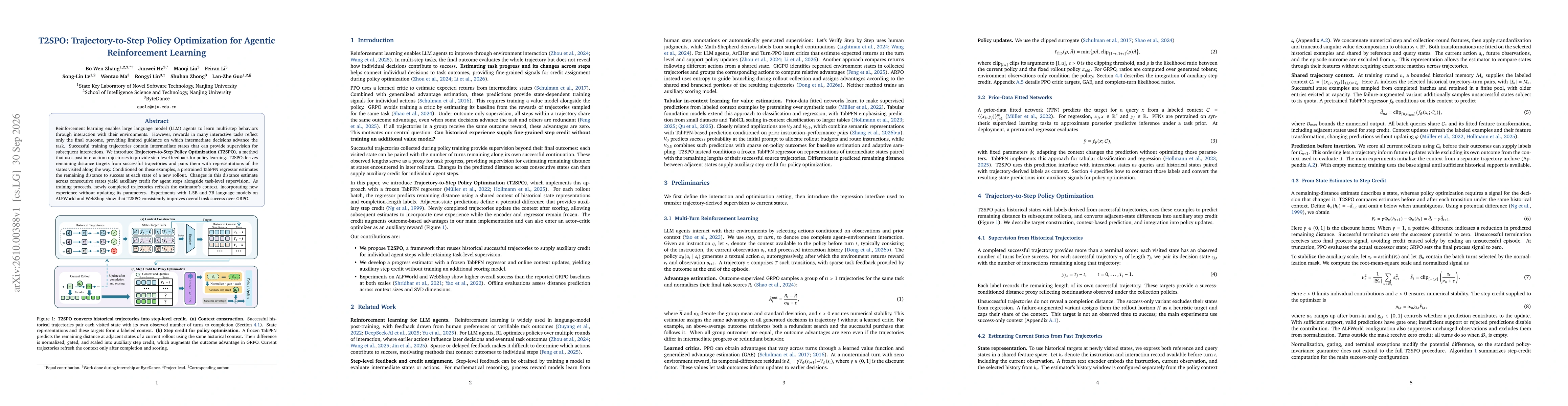 Thumbnail for T2SPO: Trajectory-to-Step Policy Optimization for Agentic Reinforcement Learning