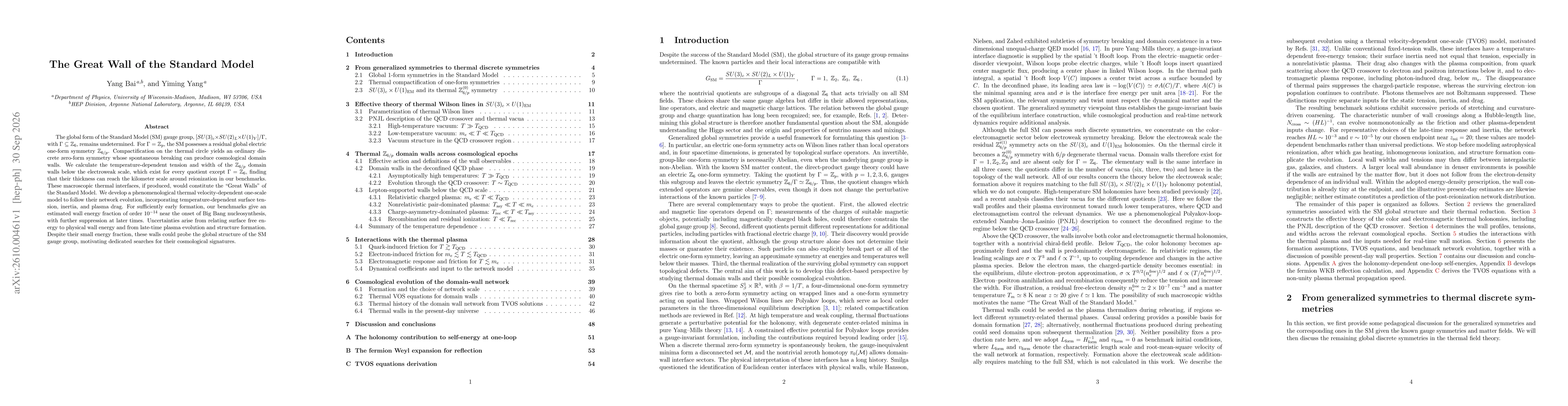 Thumbnail for The Great Wall of the Standard Model