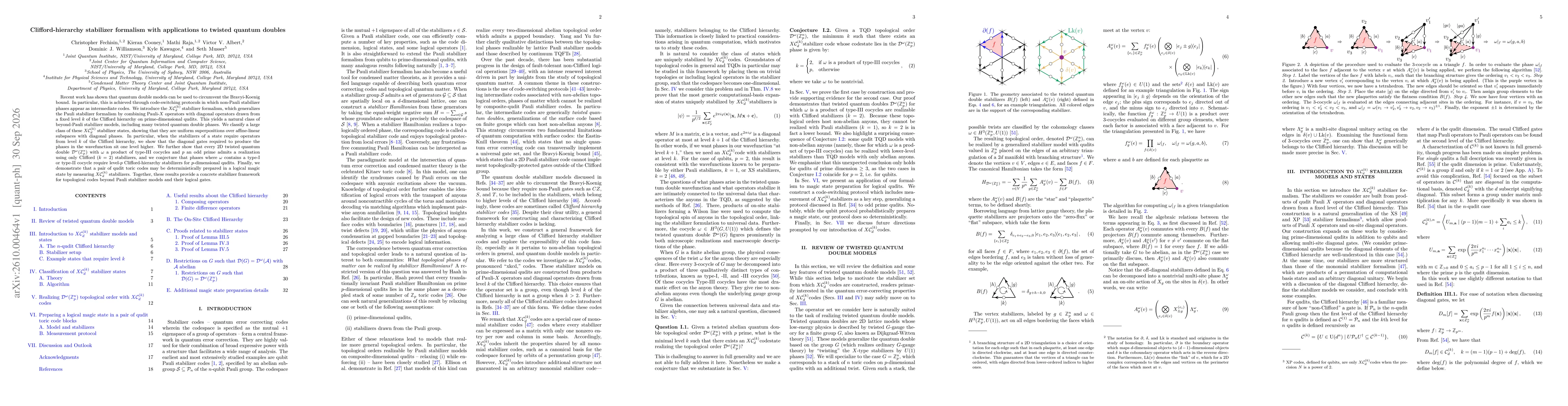 Thumbnail for Clifford-hierarchy stabilizer formalism with applications to twisted quantum doubles