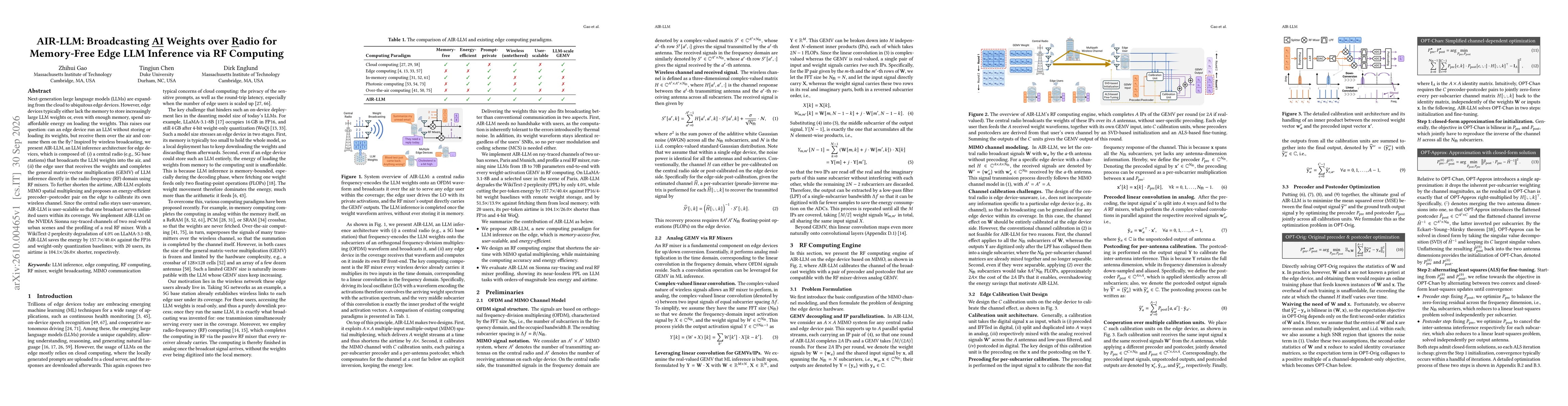 Thumbnail for AIR-LLM: Broadcasting AI Weights over Radio for Memory-Free Edge LLM Inference via RF Computing