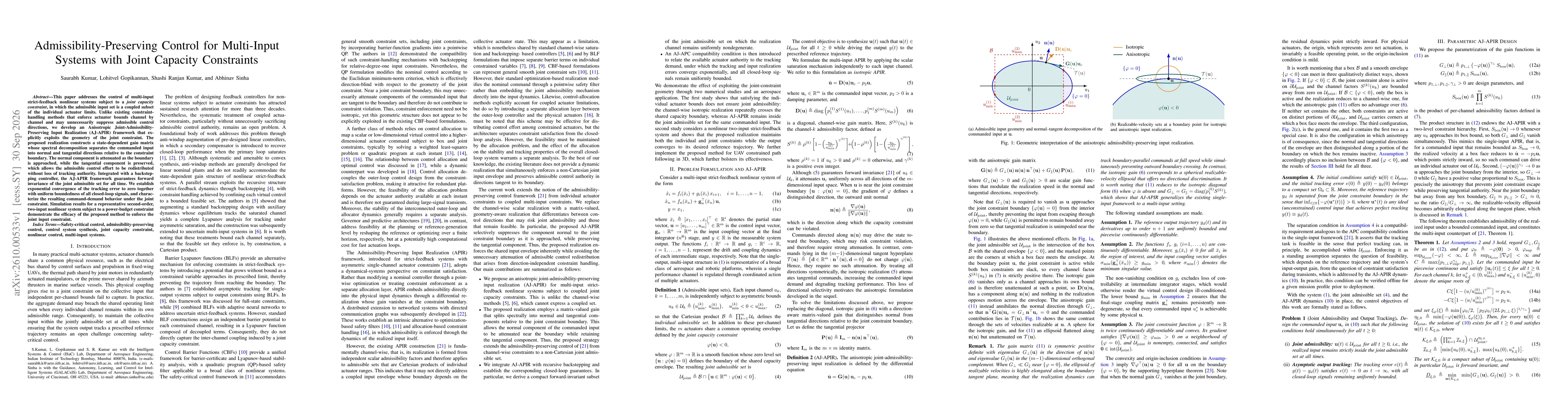 Thumbnail for Admissibility-Preserving Control for Multi-Input Systems with Joint Capacity Constraints