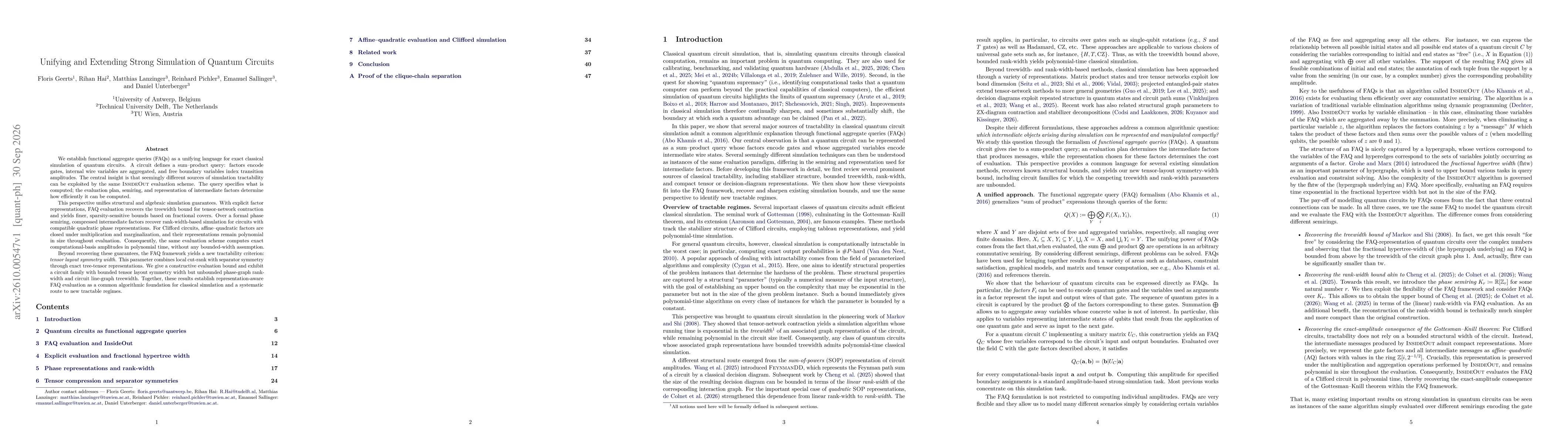Thumbnail for Unifying and Extending Strong Simulation of Quantum Circuits