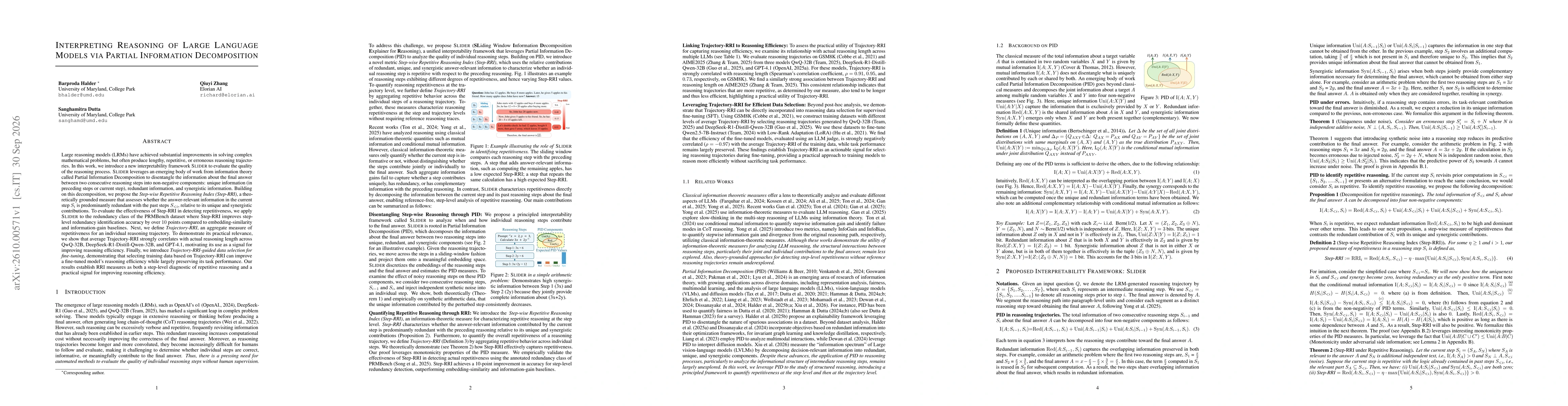 Thumbnail for Interpreting Reasoning of Large Language Models via Partial Information Decomposition