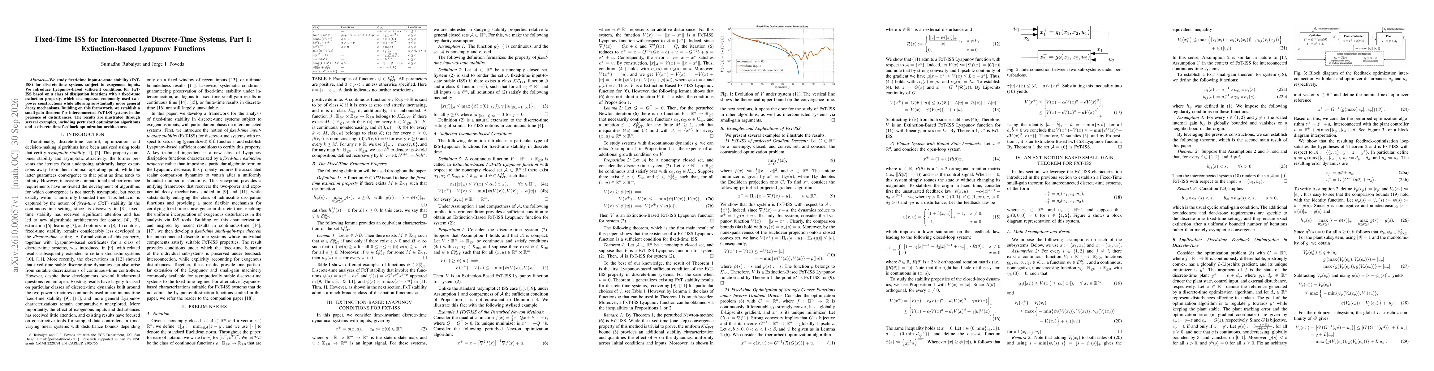 Thumbnail for Fixed-Time ISS for Interconnected Discrete-Time Systems, Part I: Extinction-Based Lyapunov Functions