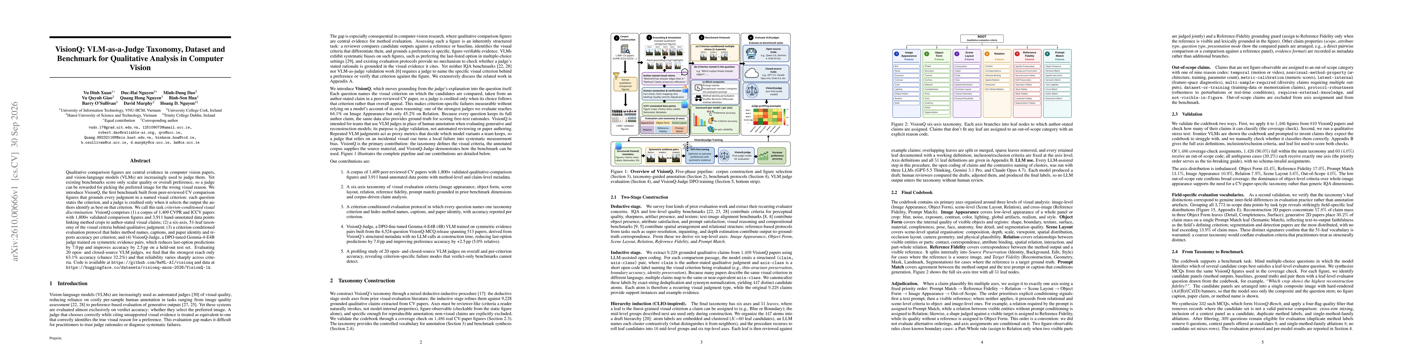 Thumbnail for VisionQ: VLM-as-a-Judge Taxonomy, Dataset and Benchmark for Qualitative Analysis in Computer Vision