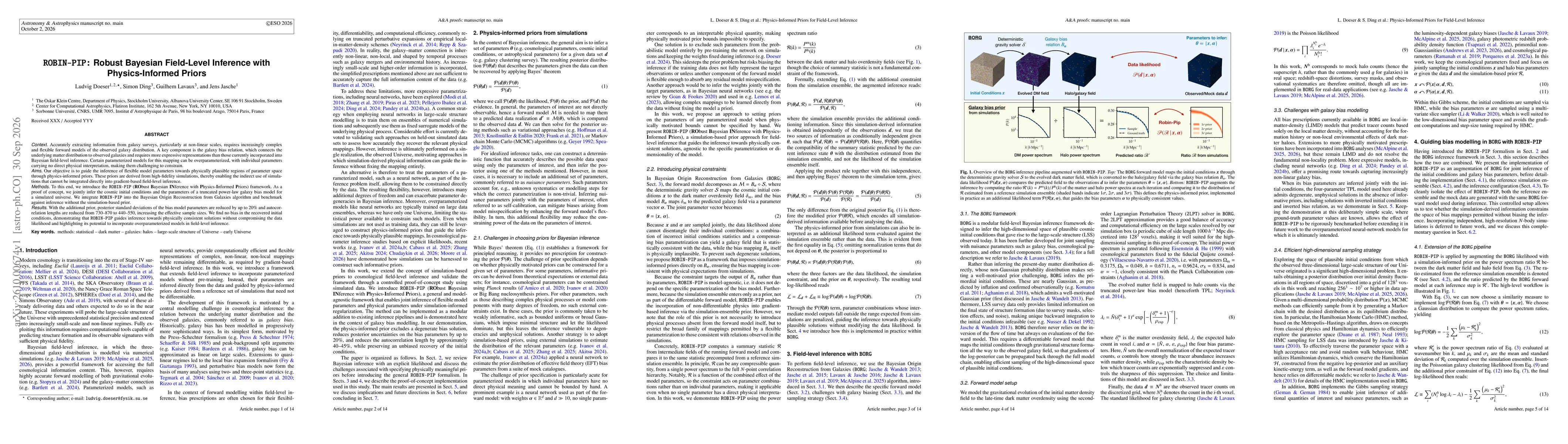 Thumbnail for ROBIN-PIP: Robust Bayesian Field-Level Inference with Physics-Informed Priors