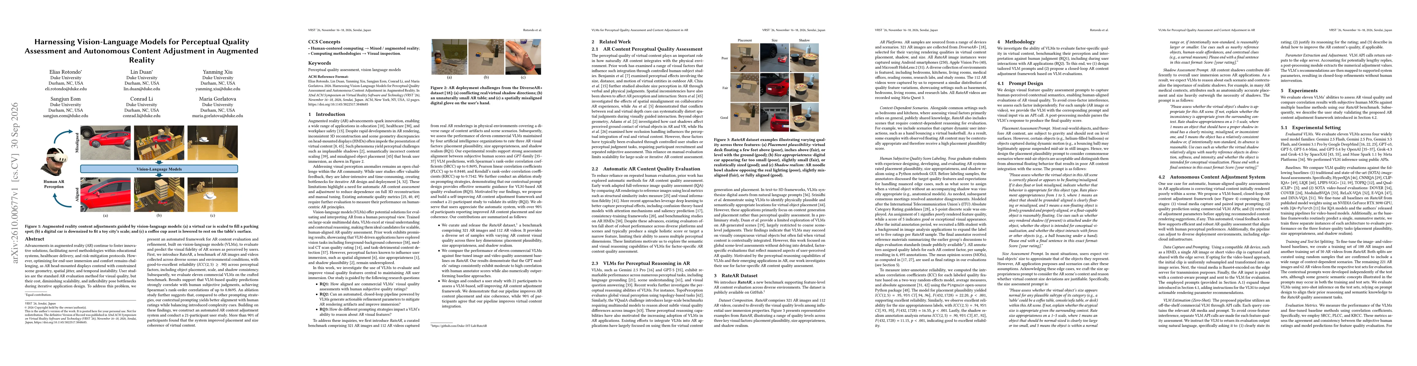 Thumbnail for Harnessing Vision-Language Models for Perceptual Quality Assessment and Autonomous Content Adjustment in Augmented Reality