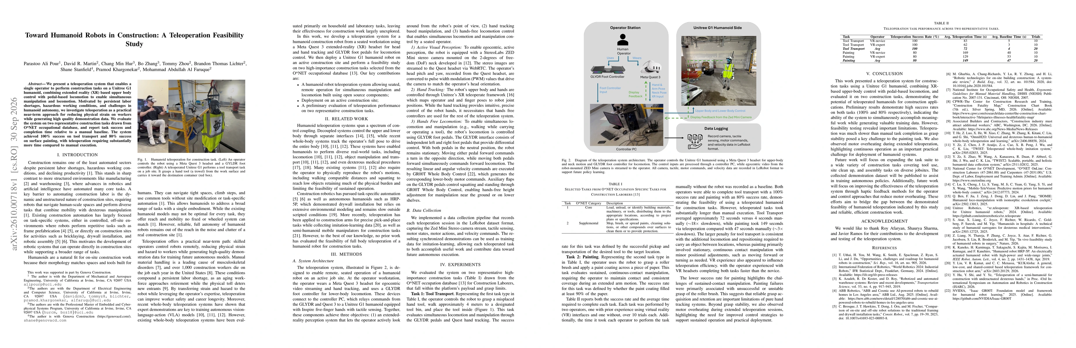 Thumbnail for Toward Humanoid Robots in Construction: A Teleoperation Feasibility Study