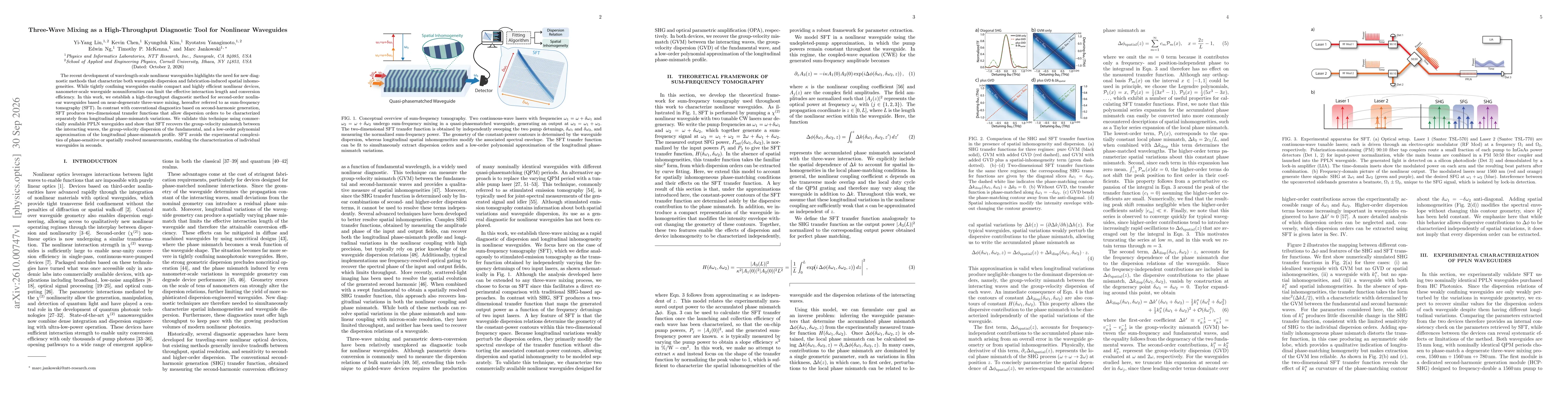 Thumbnail for Three-Wave Mixing as a High-Throughput Diagnostic Tool for Nonlinear Waveguides