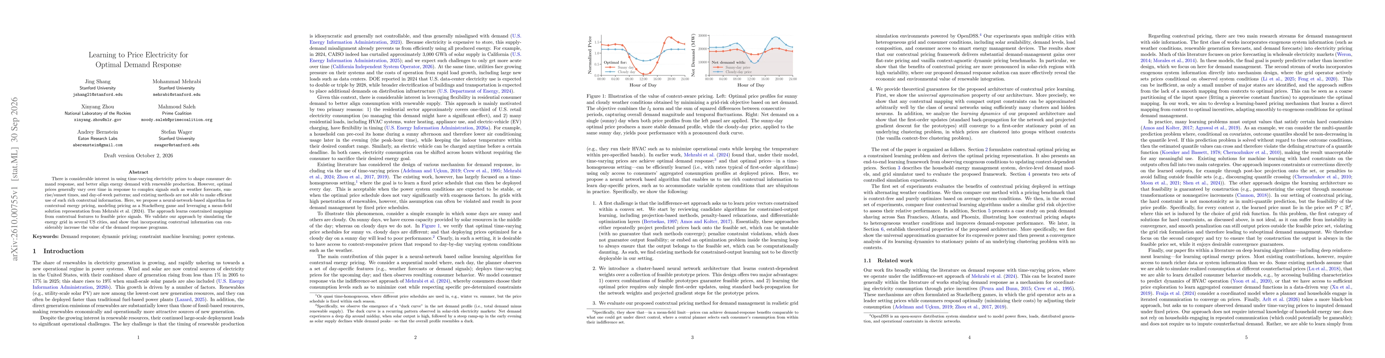 Thumbnail for Learning to Price Electricity for Optimal Demand Response