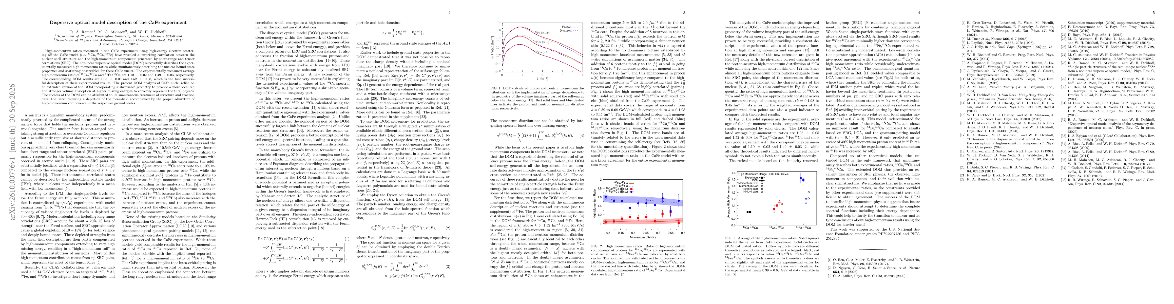 Thumbnail for Dispersive optical model description of the CaFe experiment