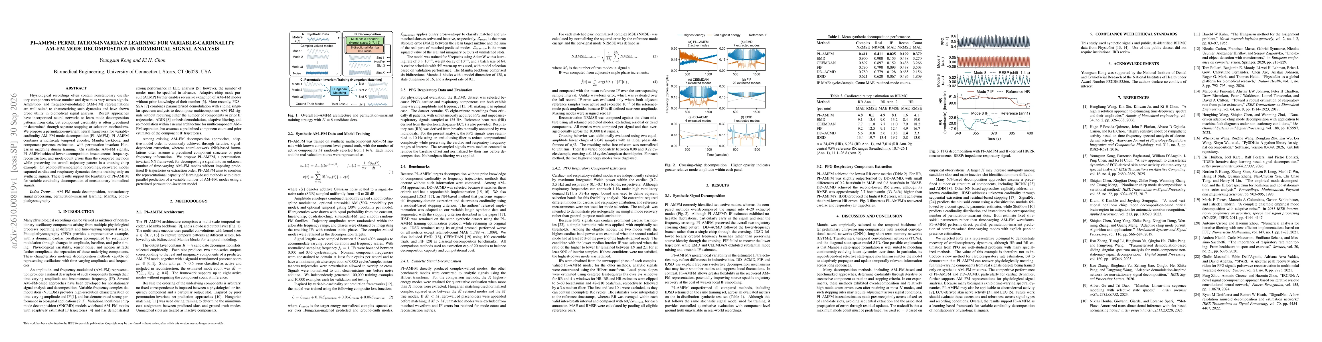Thumbnail for PI-AMFM: Permutation-Invariant Learning for Variable-Cardinality AM-FM Mode Decomposition in Biomedical Signal Analysis
