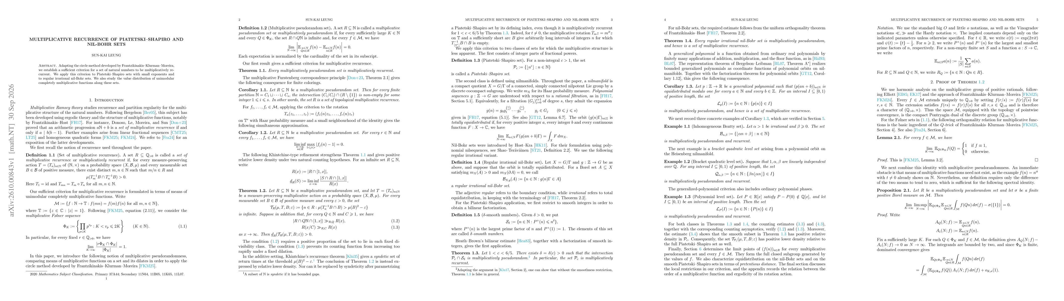 Thumbnail for Multiplicative recurrence of Piatetski--Shapiro and nil-Bohr sets