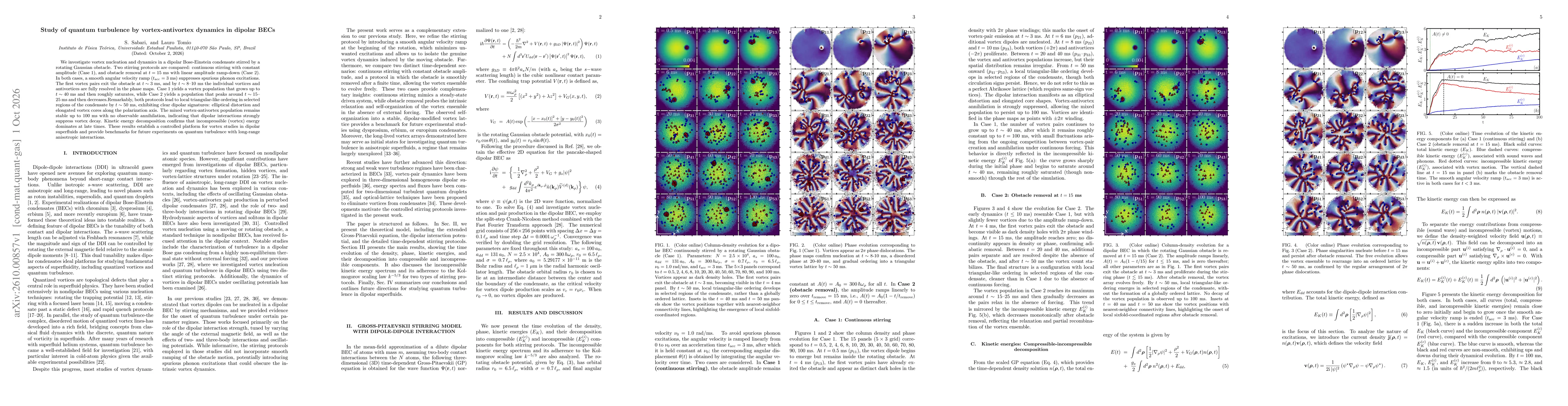Thumbnail for Study of quantum turbulence by vortex-antivortex dynamics in dipolar BECs