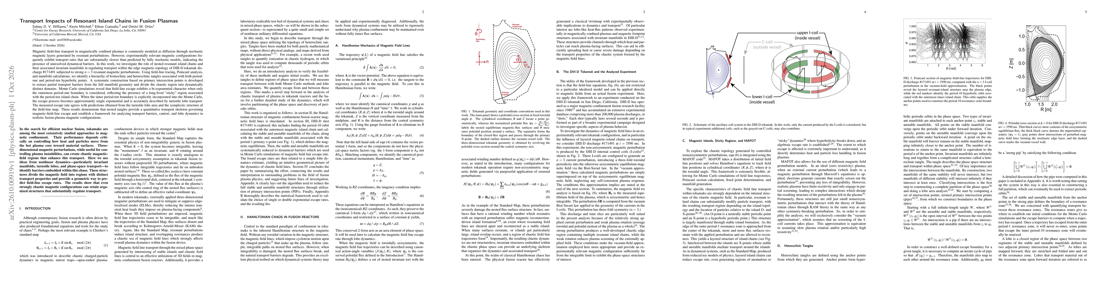 Thumbnail for Transport Impacts of Resonant Island Chains in Fusion Plasmas