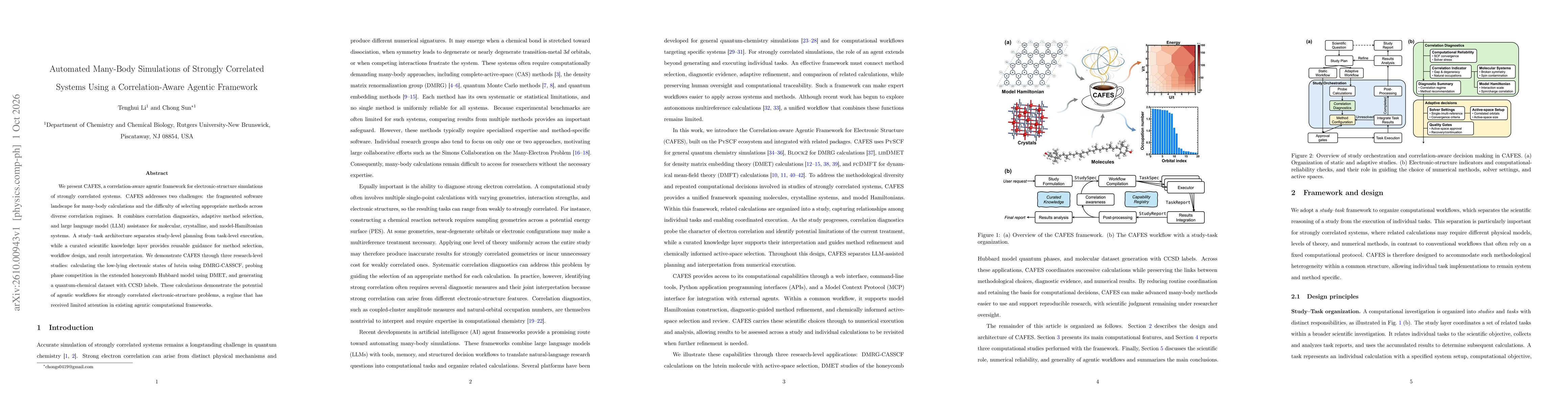 Thumbnail for Automated Many-Body Simulations of Strongly Correlated Systems Using a Correlation-Aware Agentic Framework
