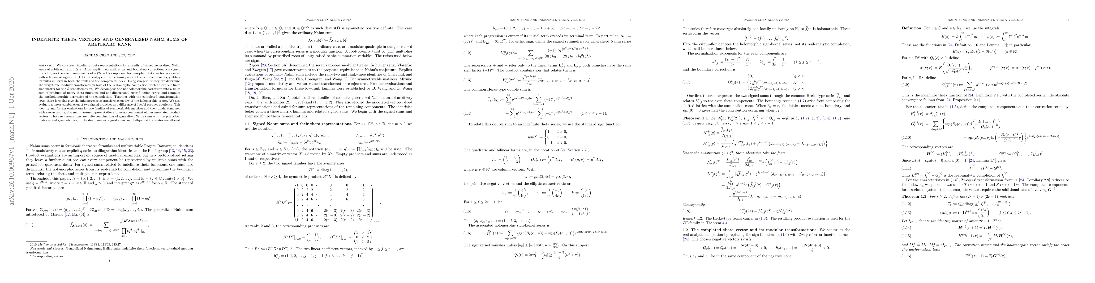 Thumbnail for Indefinite theta vectors and generalized Nahm sums of arbitrary rank