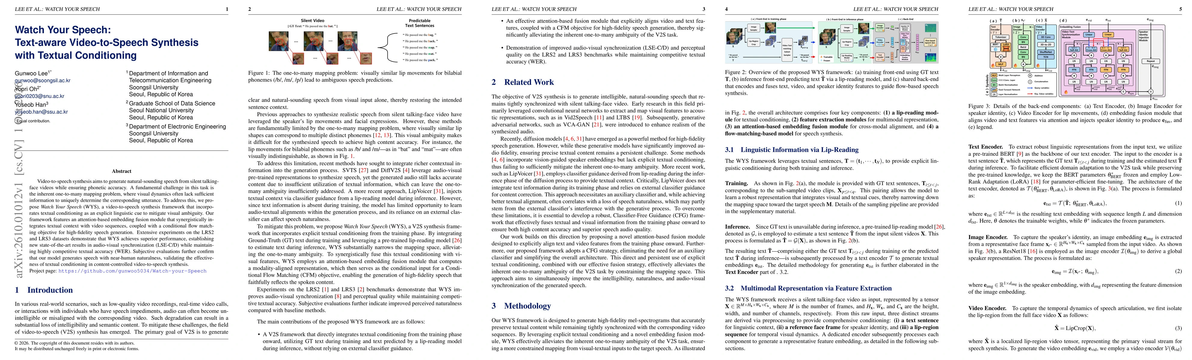 Thumbnail for Watch Your Speech: Text-aware Video-to-Speech Synthesis with Textual Conditioning
