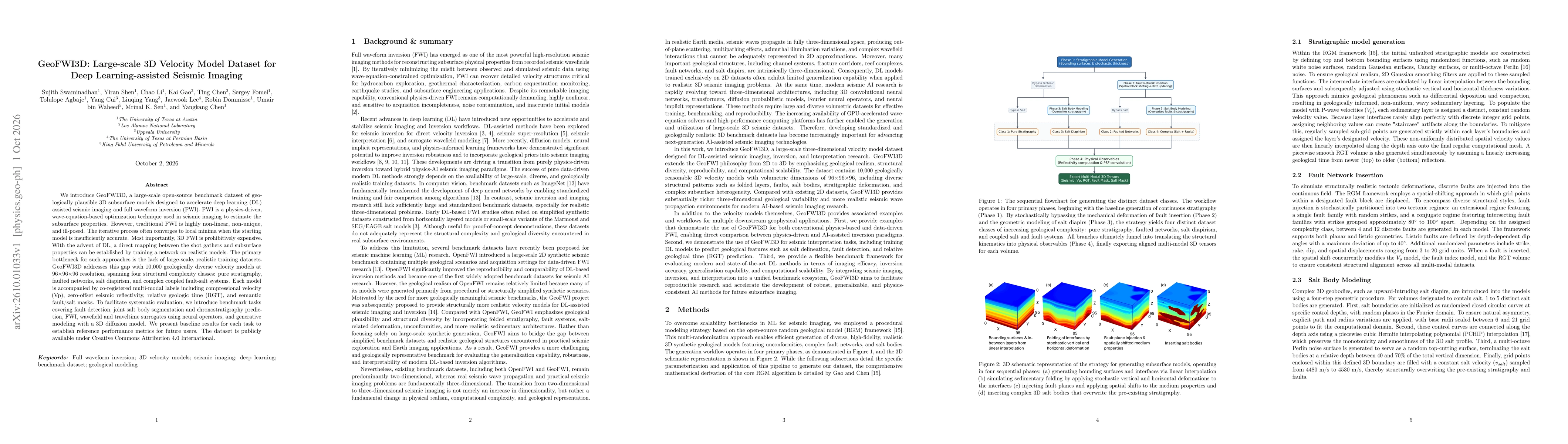 Thumbnail for GeoFWI3D: Large-scale 3D Velocity Model Dataset for Deep Learning-assisted Seismic Imaging