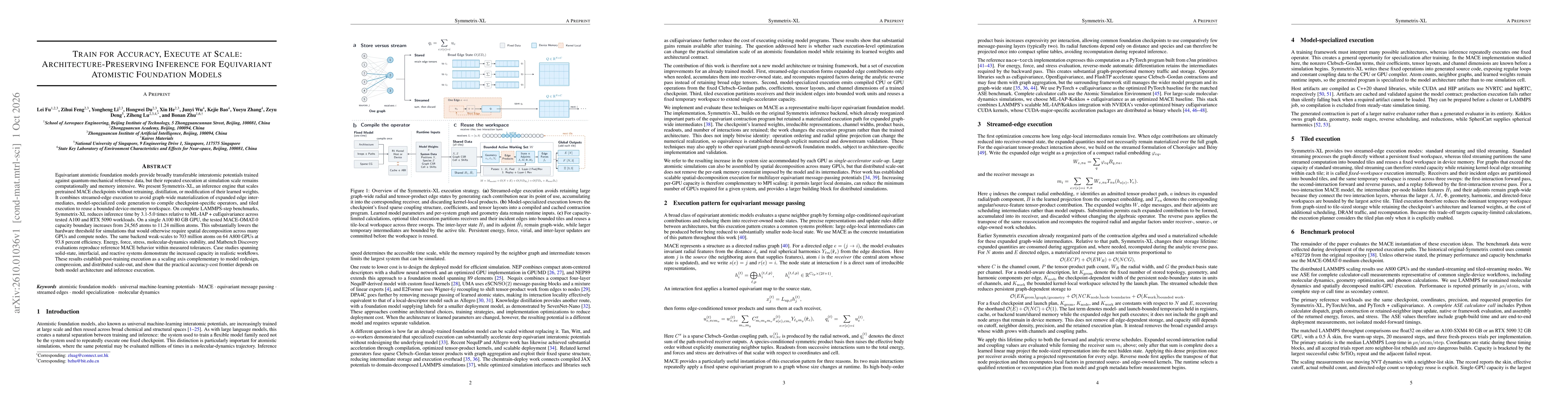 Thumbnail for Train for Accuracy, Execute at Scale: Architecture-Preserving Inference for Equivariant Atomistic Foundation Models
