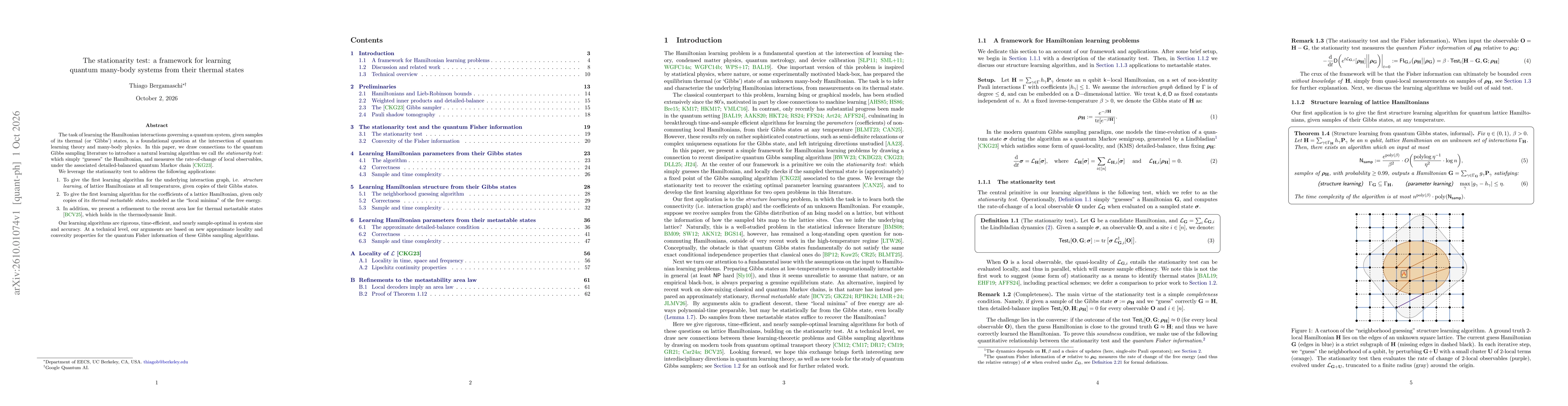 Thumbnail for The stationarity test: a framework for learning quantum many-body systems from their thermal states