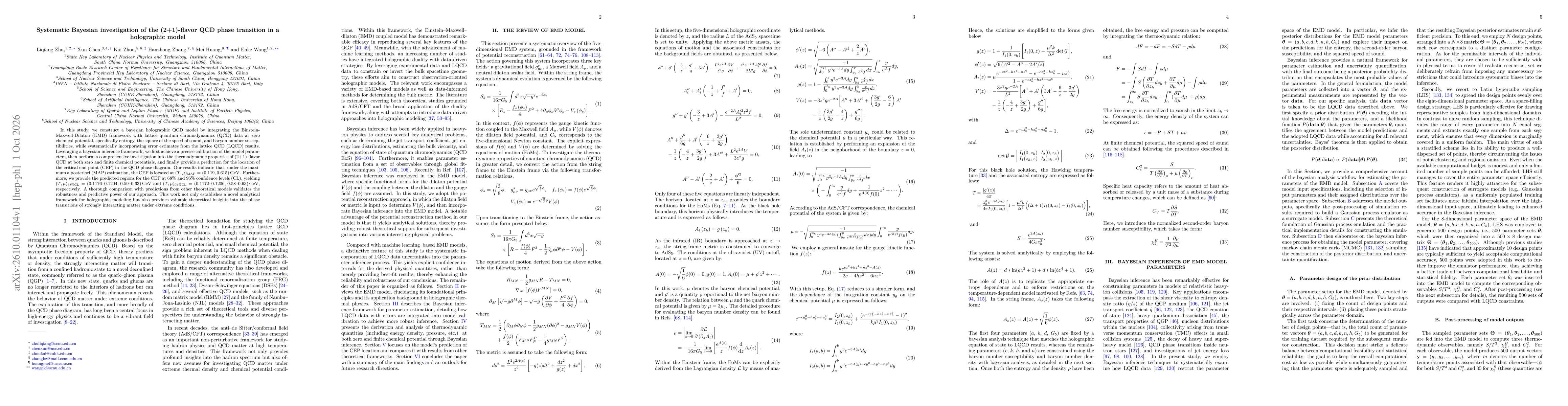 Thumbnail for Systematic Bayesian investigation of the (2+1)-flavor QCD phase transition in a holographic model