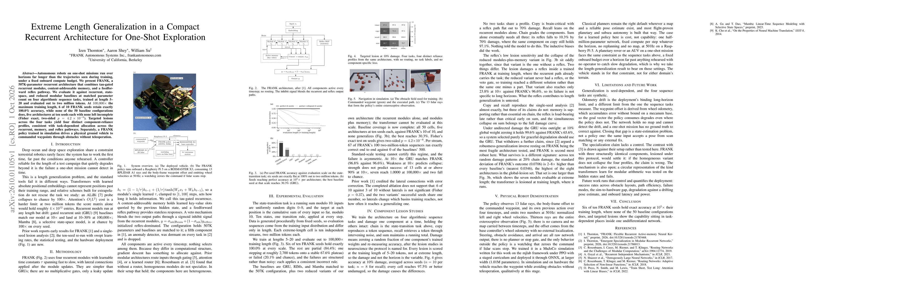Thumbnail for Extreme Length Generalization in a Compact Recurrent Architecture for One-Shot Exploration