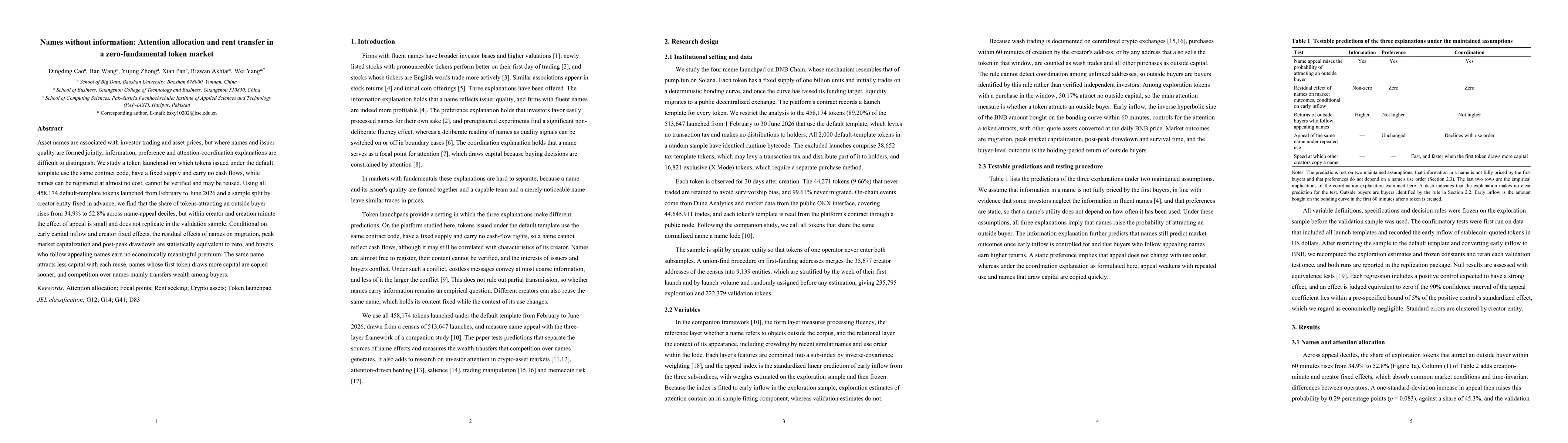Thumbnail for Names without information: Attention allocation and rent transfer in a zero-fundamental token market