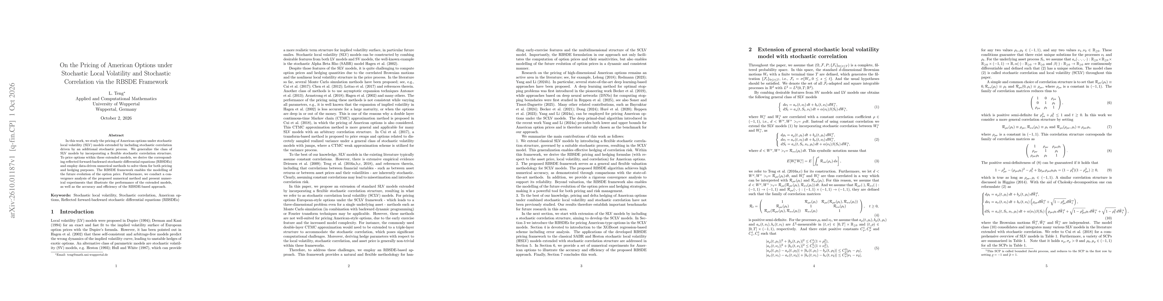 Thumbnail for On the Pricing of American Options under Stochastic Local Volatility and Stochastic Correlation via the RBSDE Framework