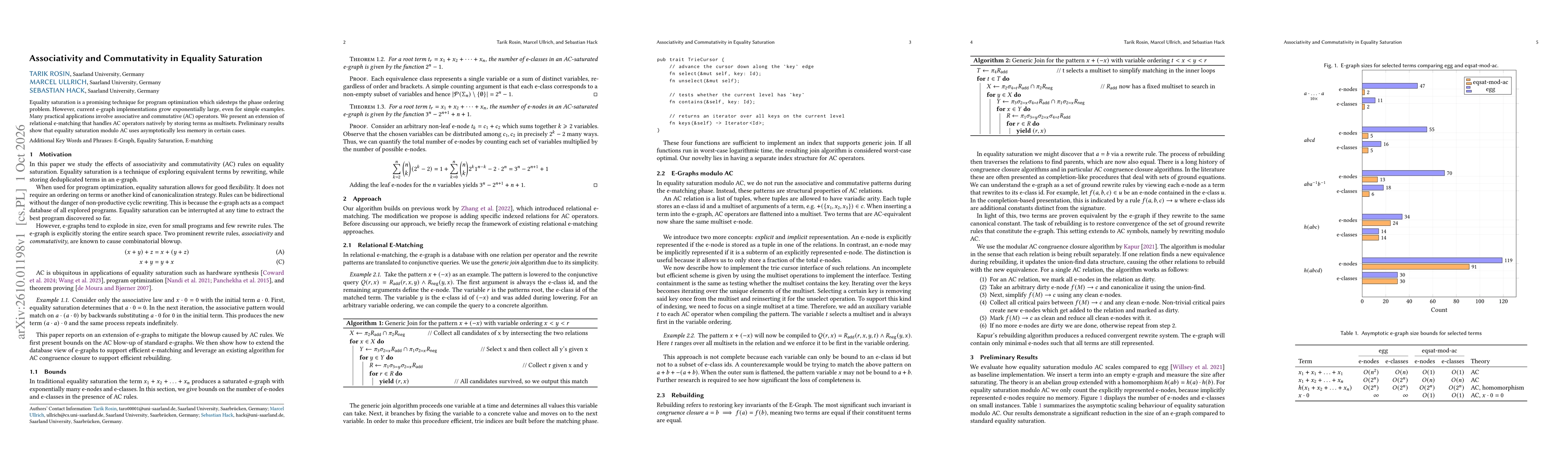 Thumbnail for Associativity and Commutativity in Equality Saturation