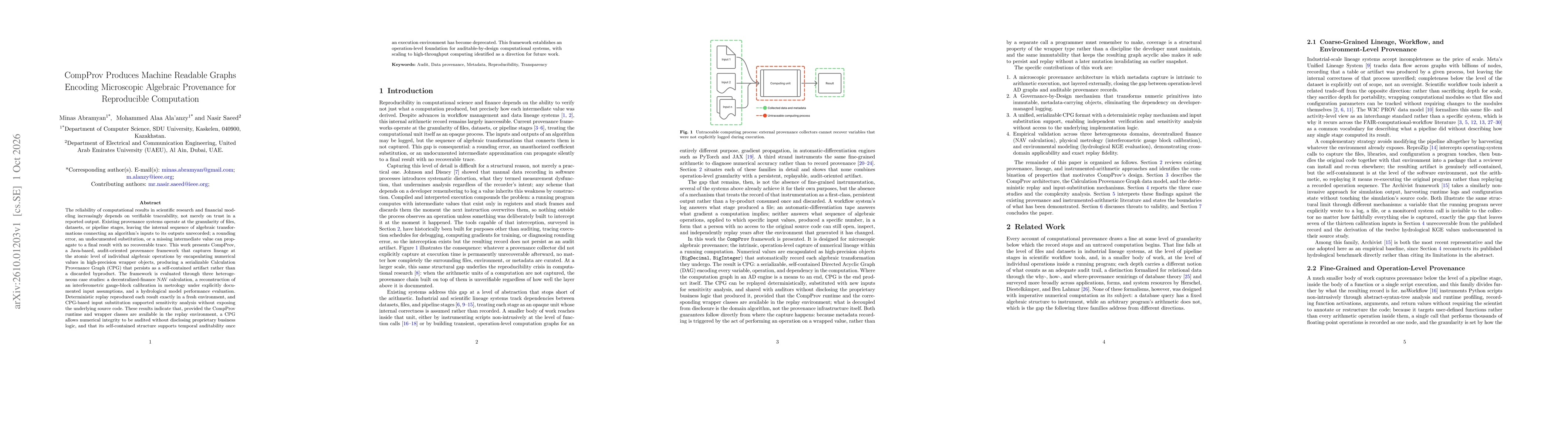 Thumbnail for CompProv Produces Machine Readable Graphs Encoding Microscopic Algebraic Provenance for Reproducible Computation