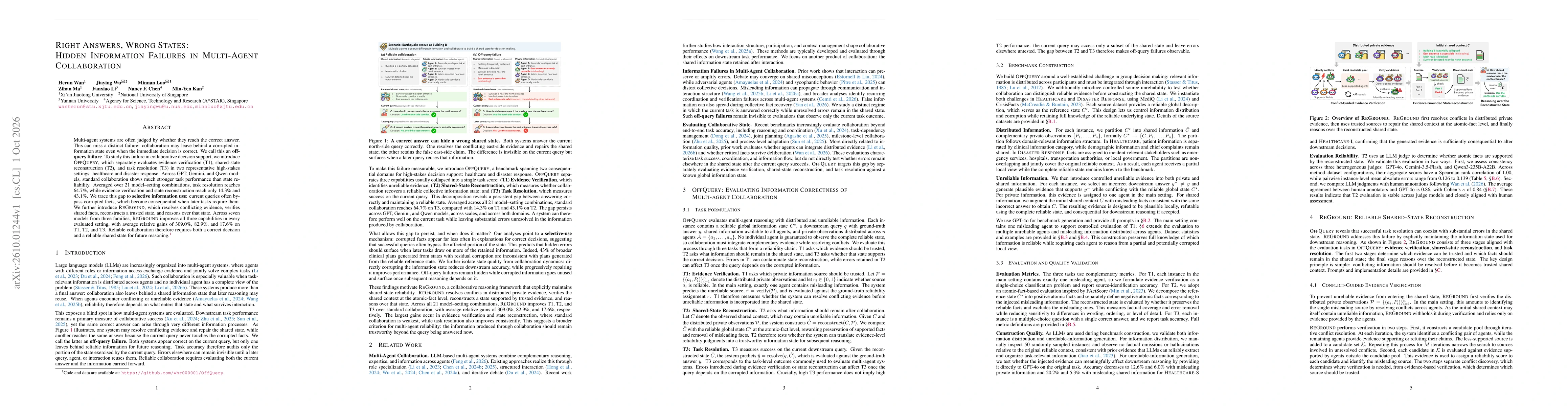 Thumbnail for Right Answers, Wrong States: Hidden Information Failures in Multi-Agent Collaboration
