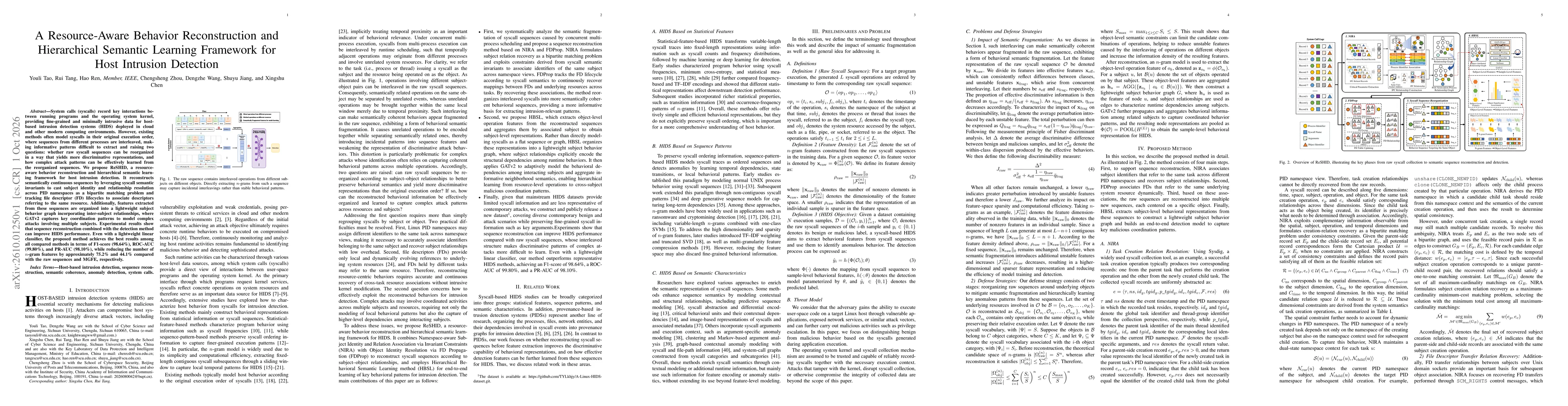 Thumbnail for A Resource-Aware Behavior Reconstruction and Hierarchical Semantic Learning Framework for Host Intrusion Detection