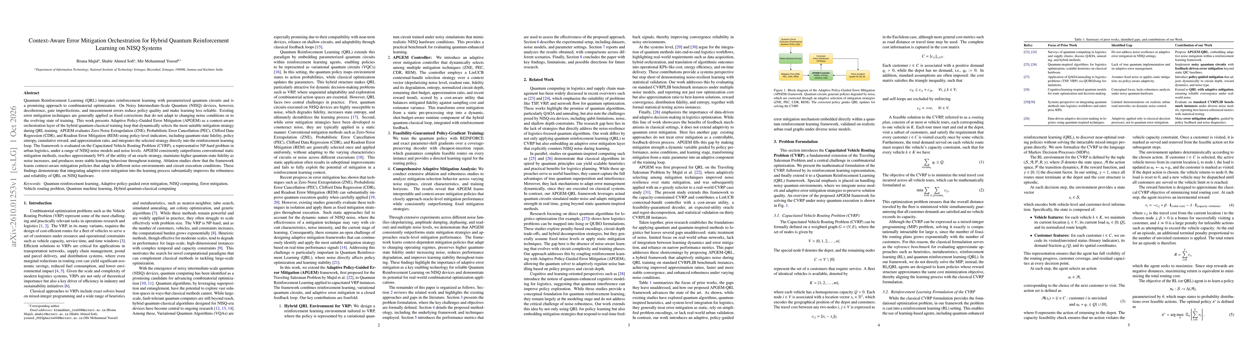 Thumbnail for Context-Aware Error Mitigation Orchestration for Hybrid Quantum Reinforcement Learning on NISQ Systems
