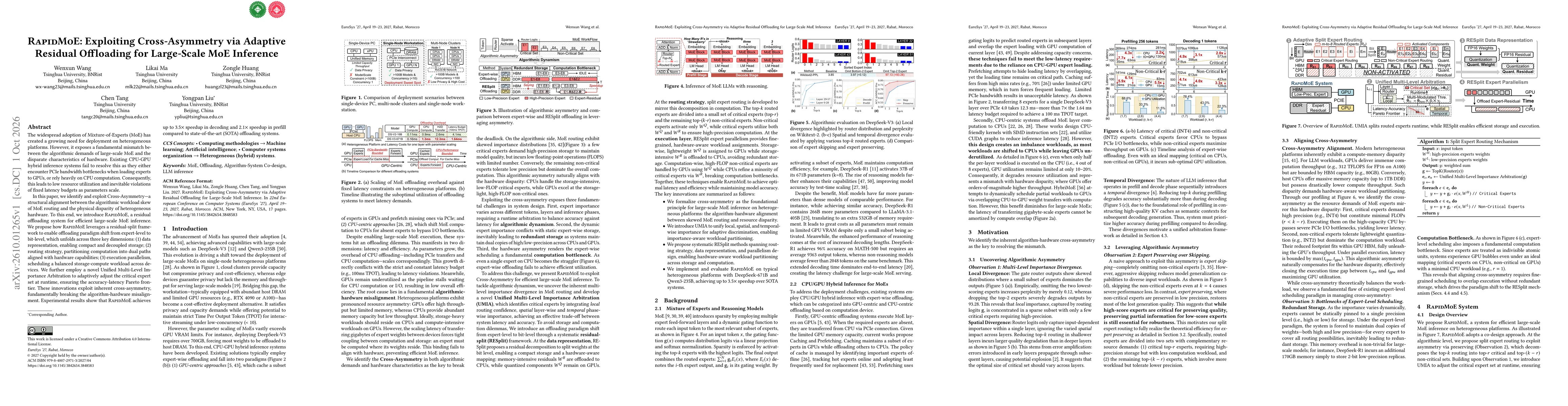 Thumbnail for RapidMoE: Exploiting Cross-Asymmetry via Adaptive Residual Offloading for Large-Scale MoE Inference