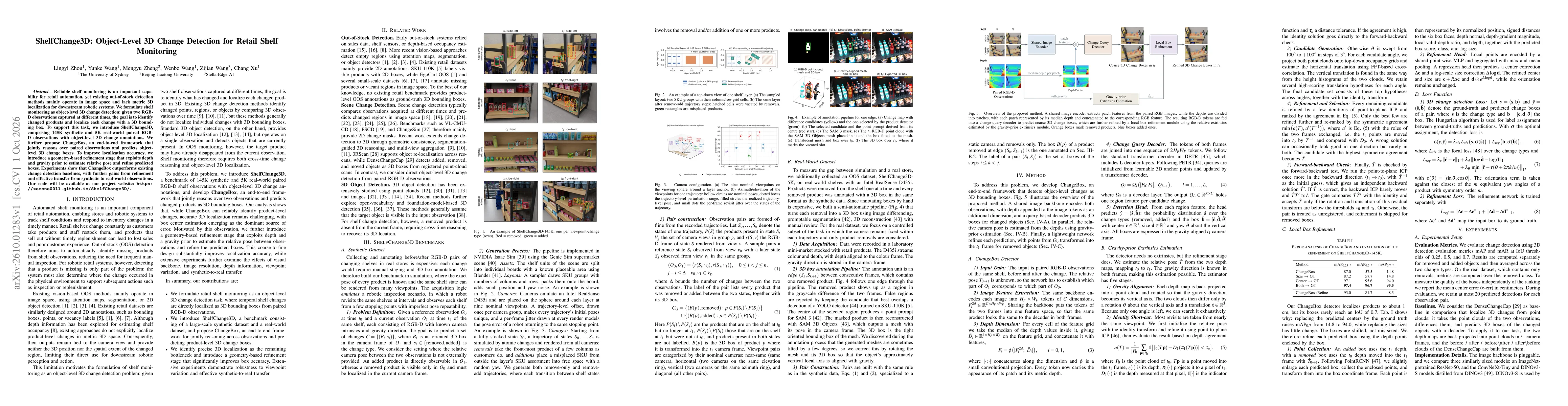 Thumbnail for ShelfChange3D: Object-Level 3D Change Detection for Retail Shelf Monitoring