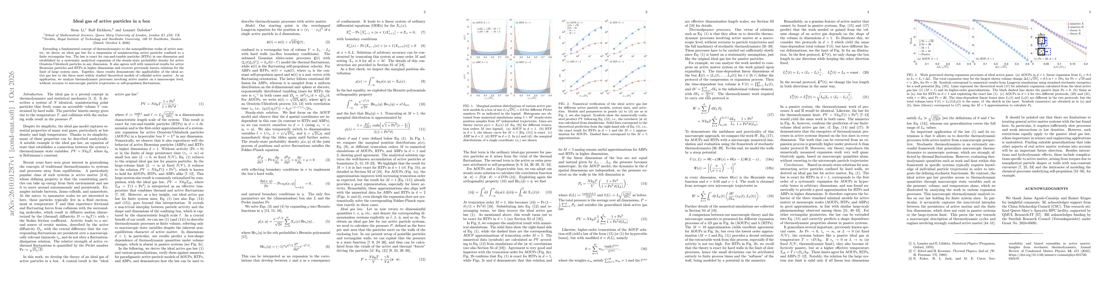 Thumbnail for Ideal gas of active particles in a box