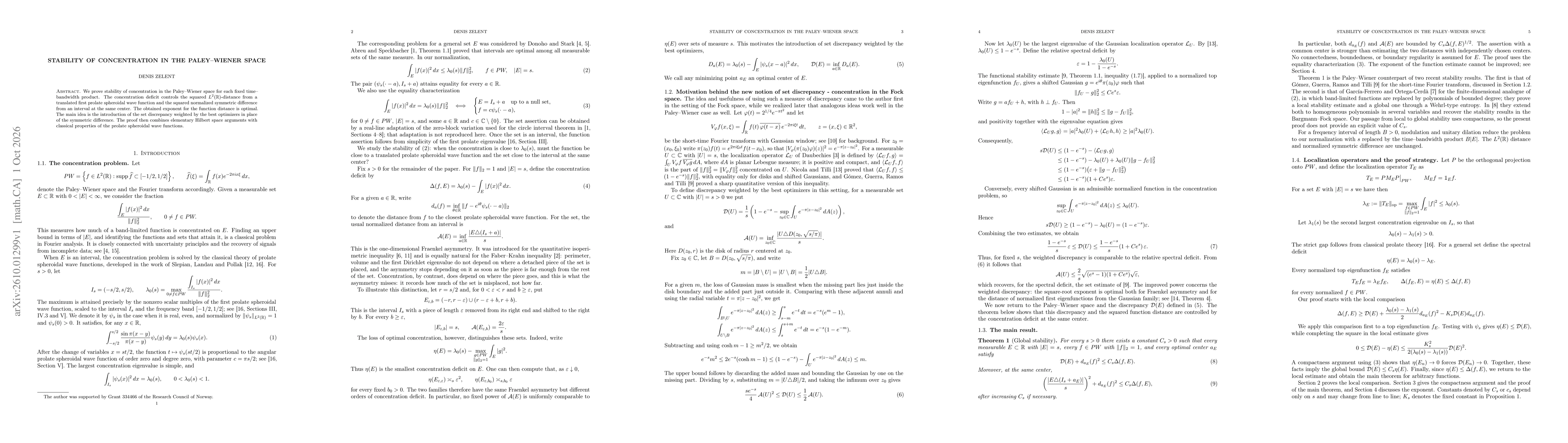 Thumbnail for Stability of concentration in the Paley-Wiener space