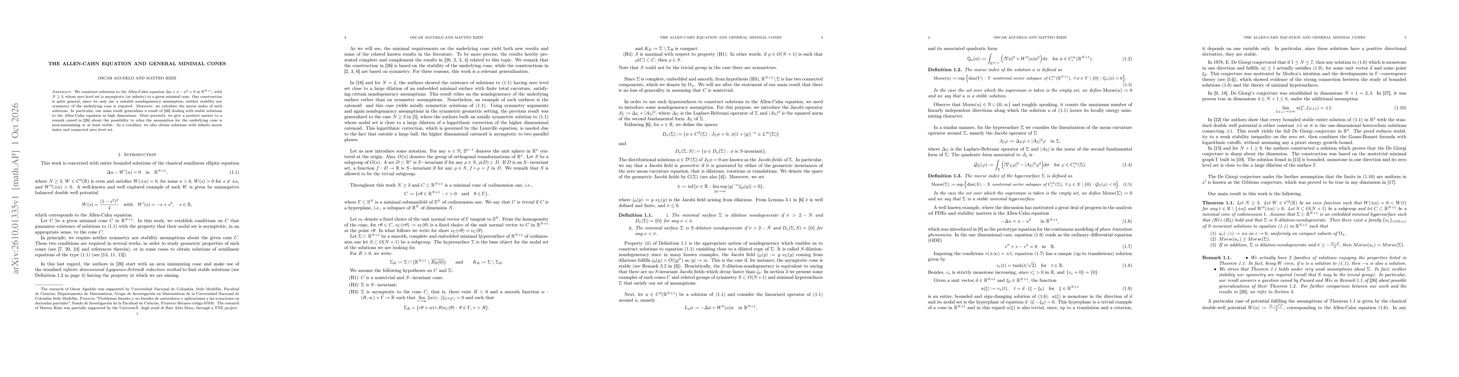 Thumbnail for The Allen-Cahn equation and general minimal cones