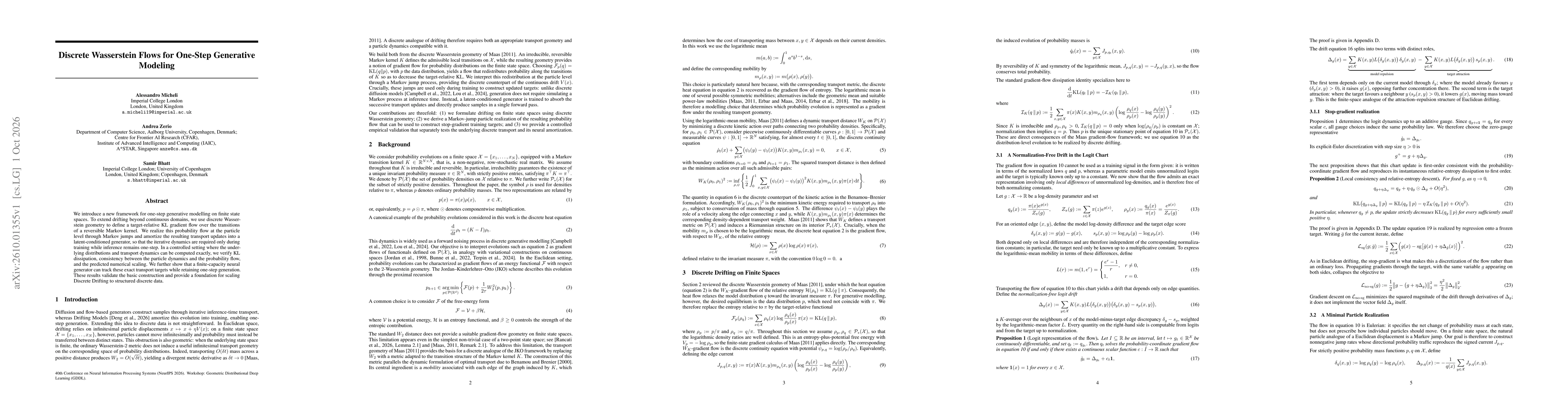 Thumbnail for Discrete Wasserstein Flows for One-Step Generative Modeling