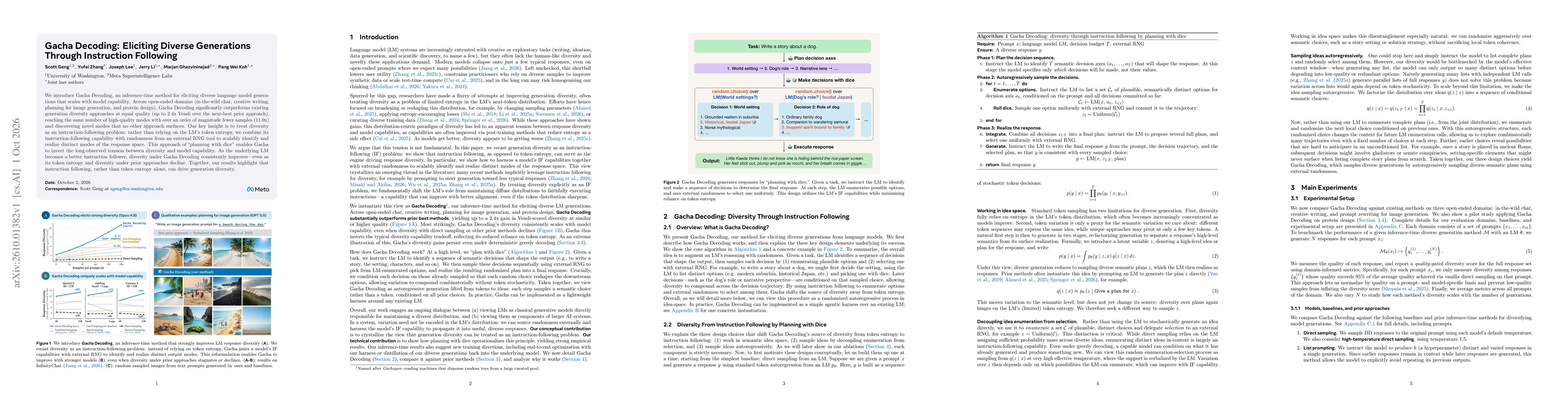 Thumbnail for Gacha Decoding: Eliciting Diverse Generations Through Instruction Following