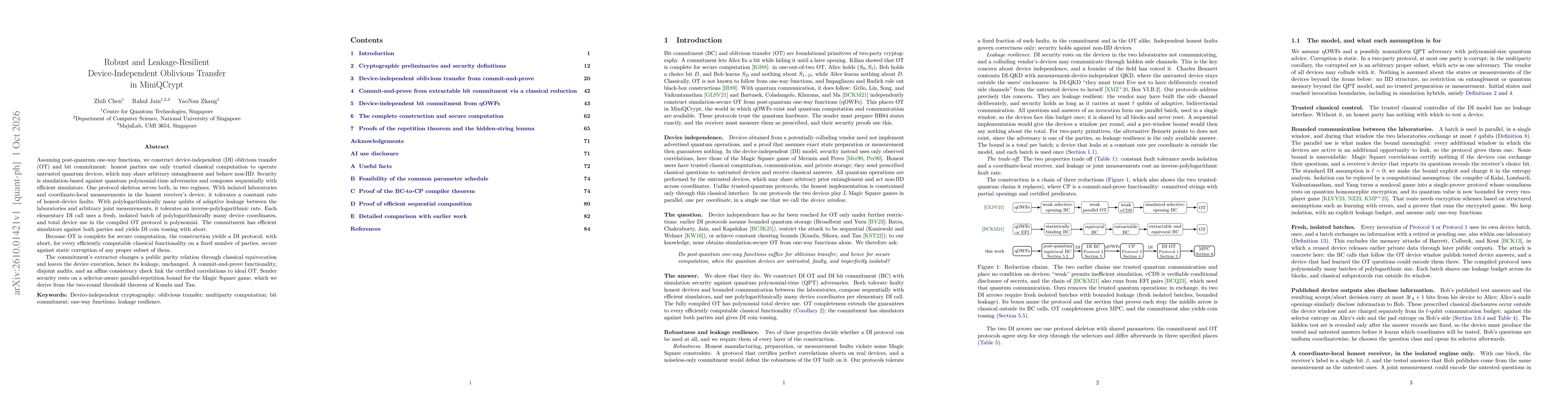 Thumbnail for Robust and leakage-resilient device-independent oblivious transfer in MiniQCrypt