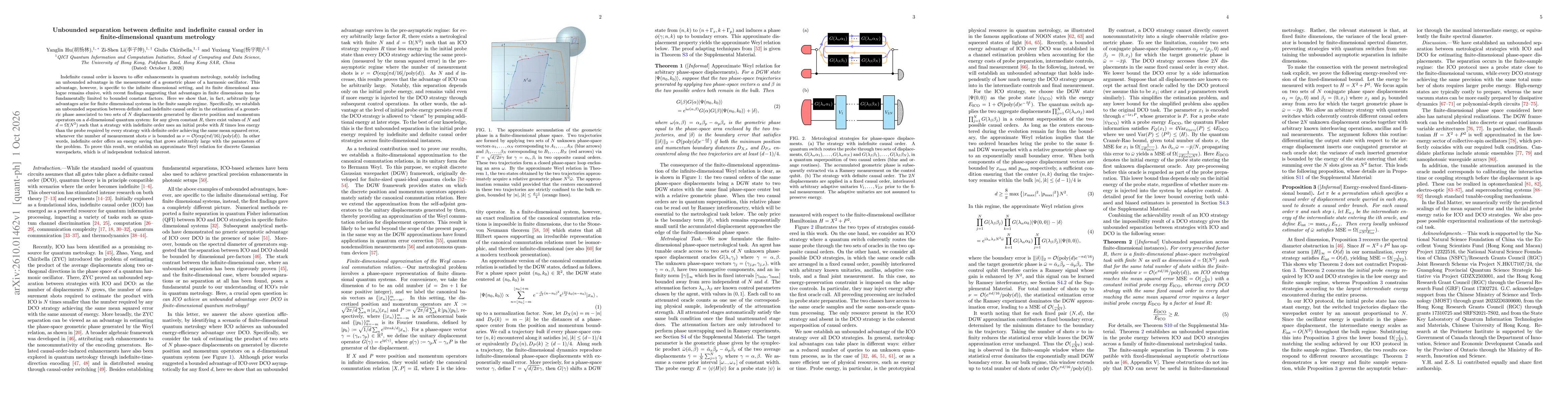 Thumbnail for Unbounded separation between definite and indefinite causal order in finite-dimensional quantum metrology