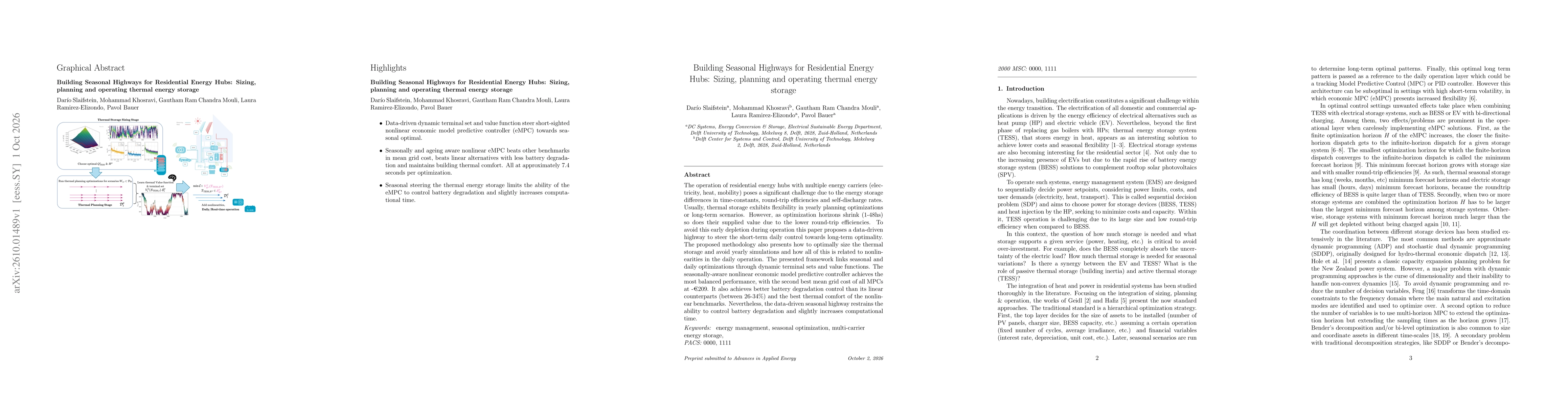 Thumbnail for Building Seasonal Highways for Residential Energy Hubs: Sizing, planning and operating thermal energy storage
